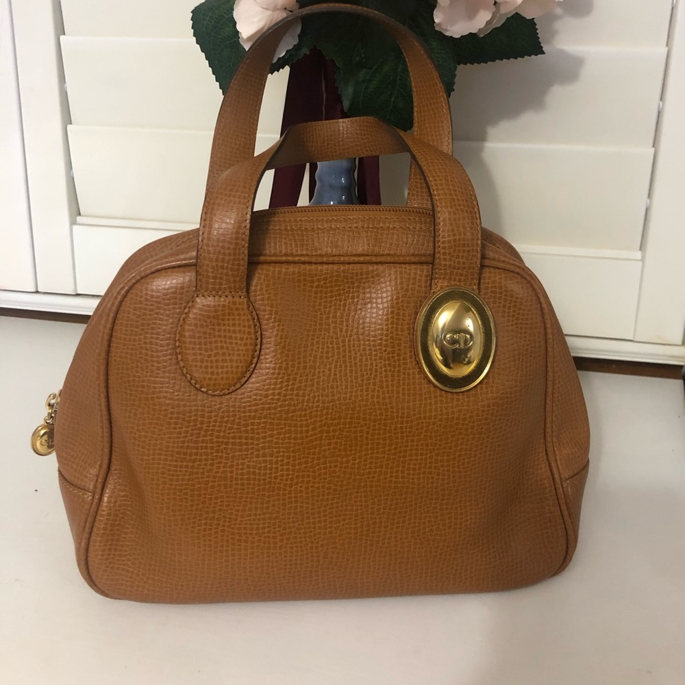 Authentic RARE CHRISTIAN DIOR Iguana embossed leather handbag